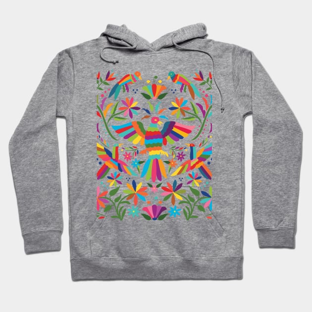Mexican Otomí Design Hoodie by Akbaly